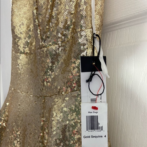 Mac Duggal Gold Sequin Ball Gown - Picture 5 of 7